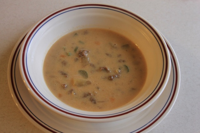 Cheeseburger chowder