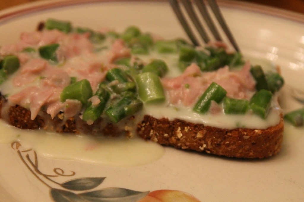 creamed asparagus on toast