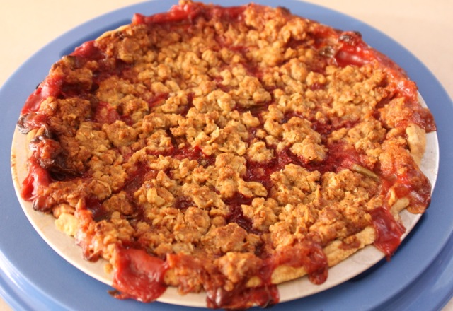 pie boiled over