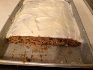 The Man of Steel wants carrot cake for his birthday. This non-dairy version tastes unbelievably good.
