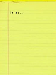 This Week’s To Do List