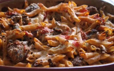 Dairy-Free Penne with Meatballs in the Oven