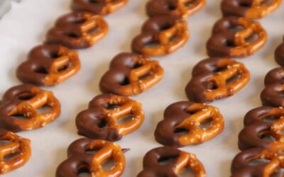 Chocolate-Peanut Butter Dipped Pretzels