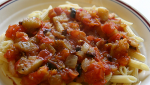 Eggplant Pomadora Pasta