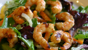 Greek Salad with Grilled Shrimp