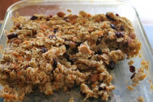 Baked Oatmeal with Carrots, Pears, and Nutmeg