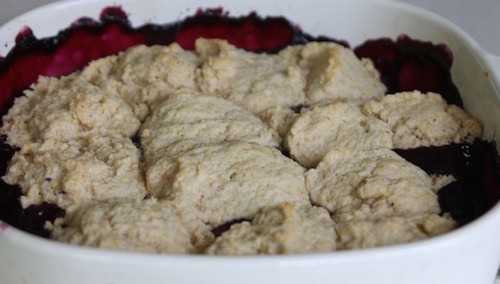 Dairy Free Fresh Blueberry Cobbler