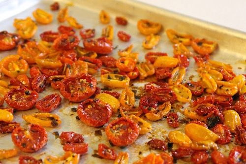 Slow-Roasted Grape and Cherry Tomatoes
