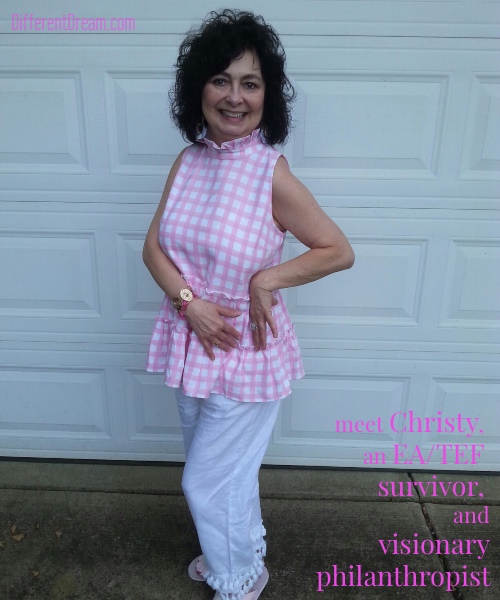 Meet Christy Cook, an EA/TEF survivor since her first surgery after birth in 1963, and learn about Christy's Courage, her non-profit for EA/TEF kids.