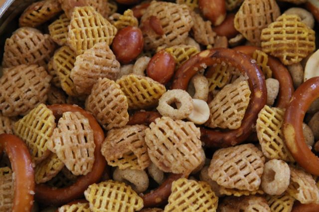 Getting ready for Thanksgiving with the recipe for Mom's famous Chex Mix. There's plenty of time to shop for groceries and render the secret ingredient, too.