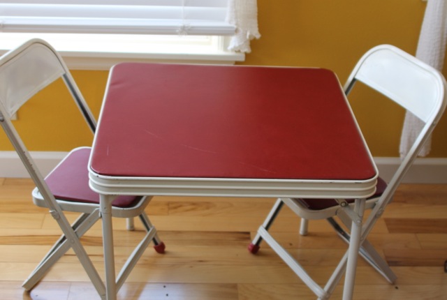 1950s kids' table and chair