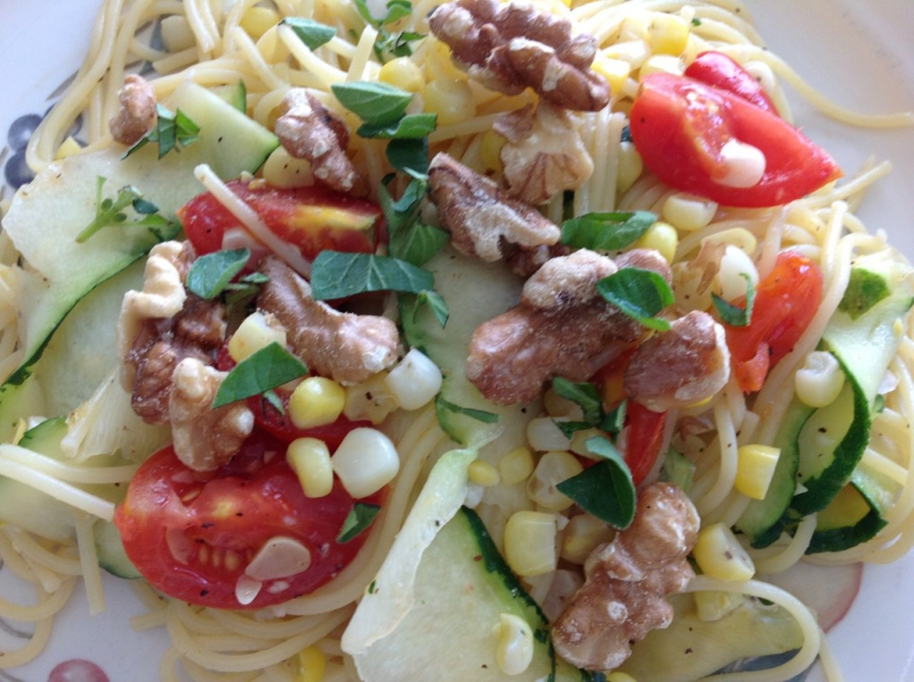 pasta with summer veggies