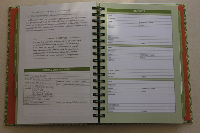 The Caregiver's Notebook sample forms