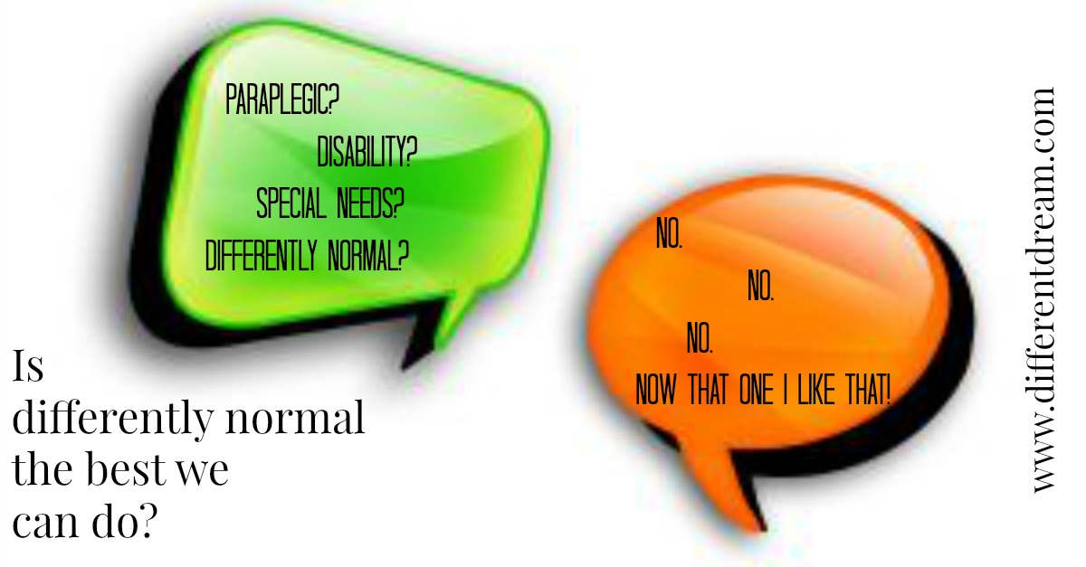 How should we refer to people with special needs? Surely we can do better than differently normal, the politically correct term in Terry Pratchett's world.