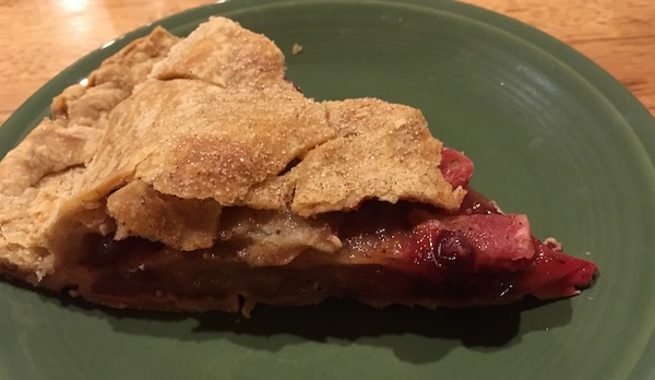 Cranberry-apple pie adds zing to pie apples that fall a little flat. Lard in the pie crust & butter substitute in the filling makes it dairy free.