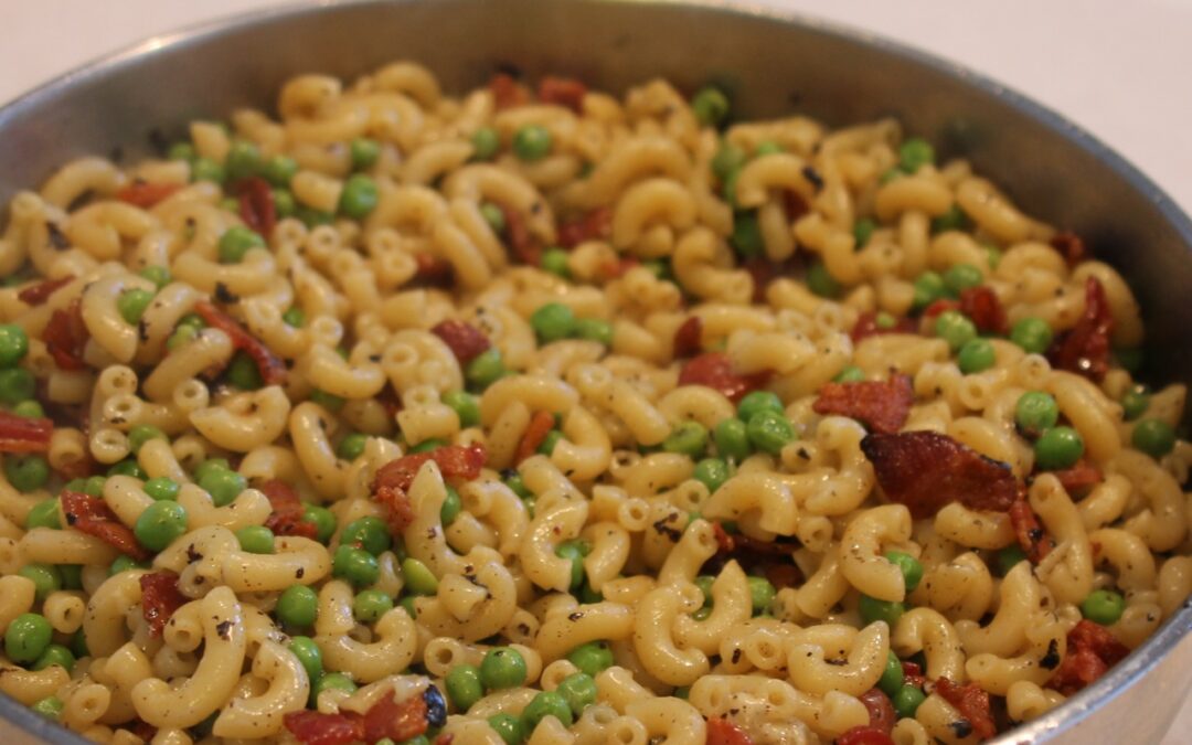 Macaroni Risotto with Peas & Bacon