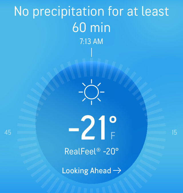 It Could Be Worse. It Could Be -45°.